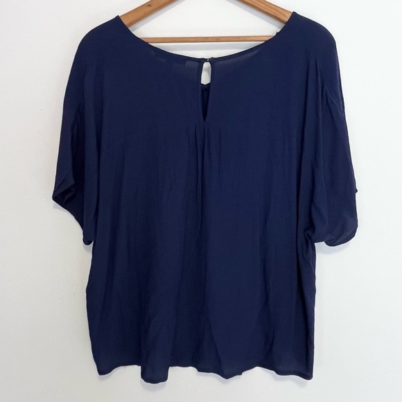 Madewell Blue Dolman Sleeve V Neck Blouse Womens Size Small - Picture 9 of 11